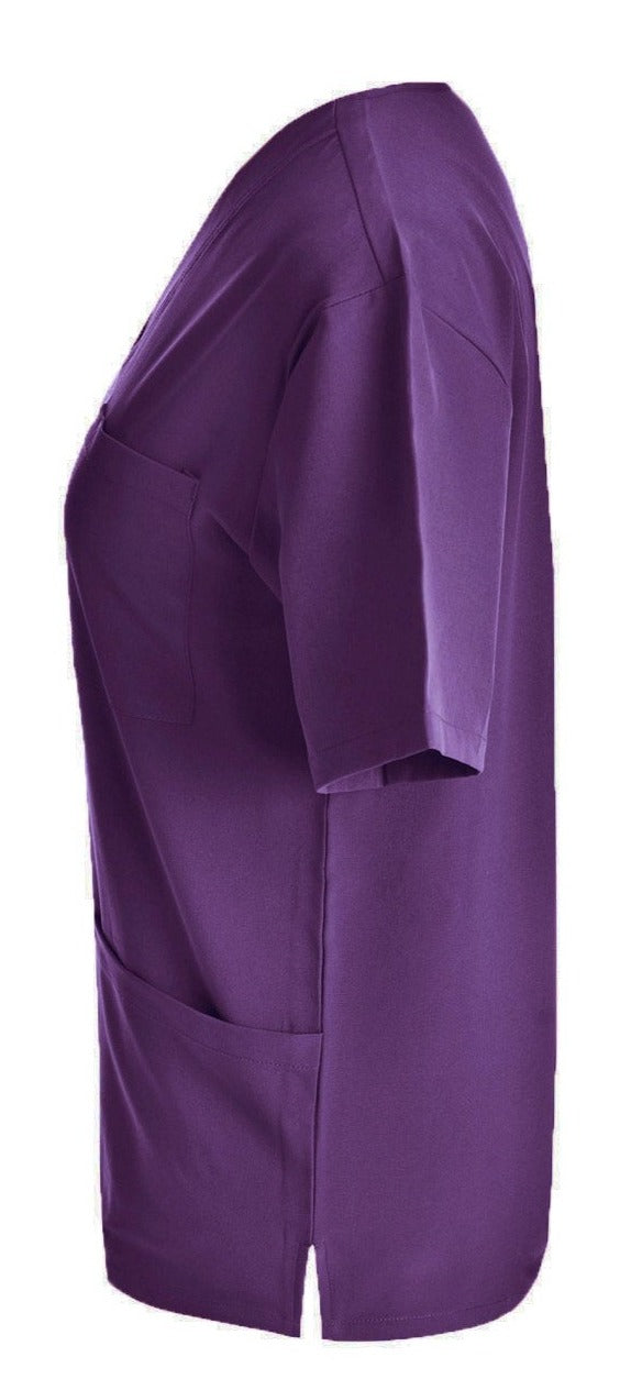 Beverly Hills Unisex Stretch Grape Scrub Top