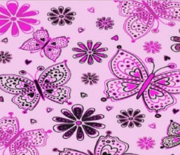 Print Top - Pink Floral Butterfly