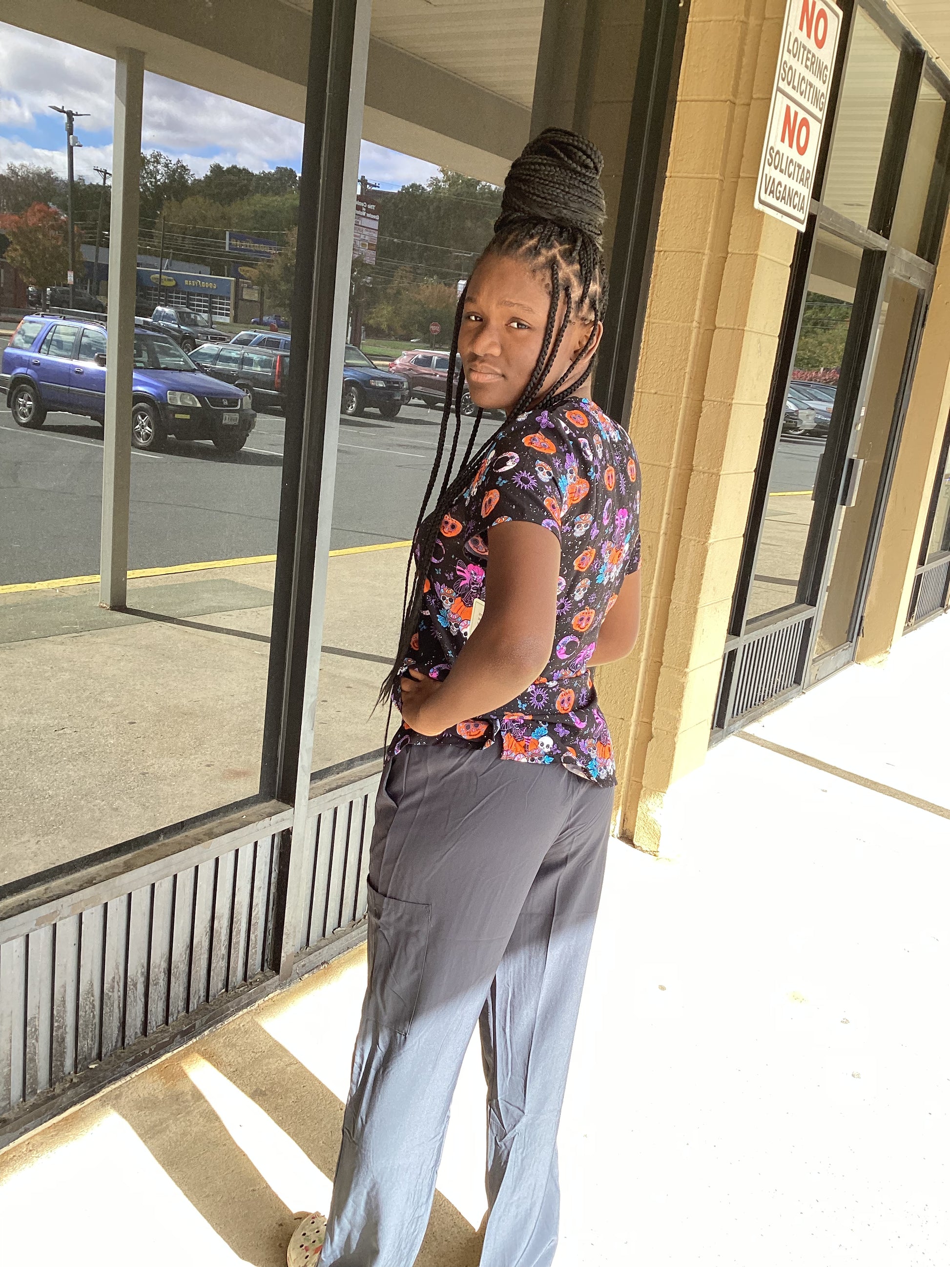 Print Top - Halloween Fairy Silver Glitter