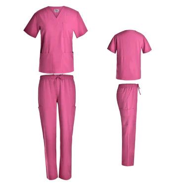 Beverly Hills Unisex Stretch Fuschia Scrub Top