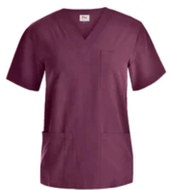 Beverly Hills Unisex Stretch Wine Scrub Top