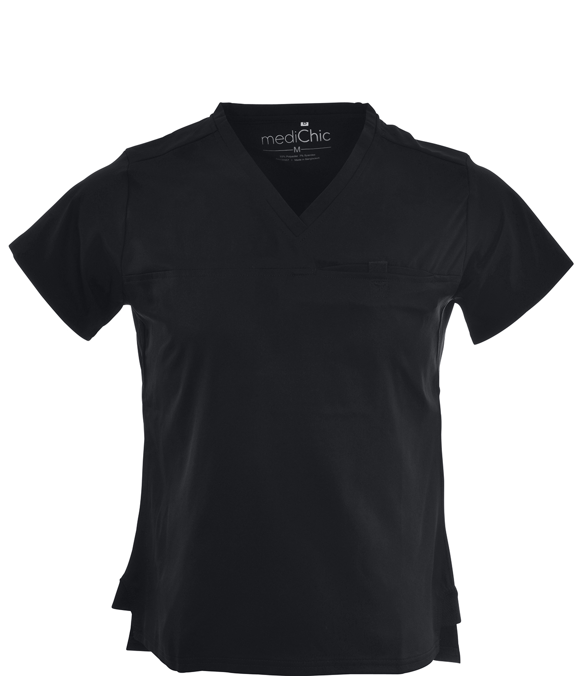 MediChic Men Black V-Neck Top - Kevin