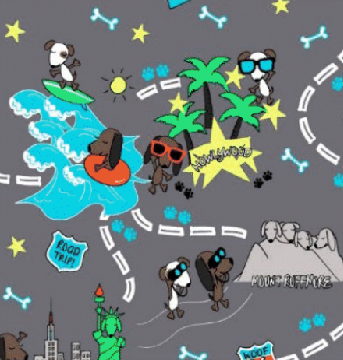 Print Top - Ruffmore Road Trip Scrub Top