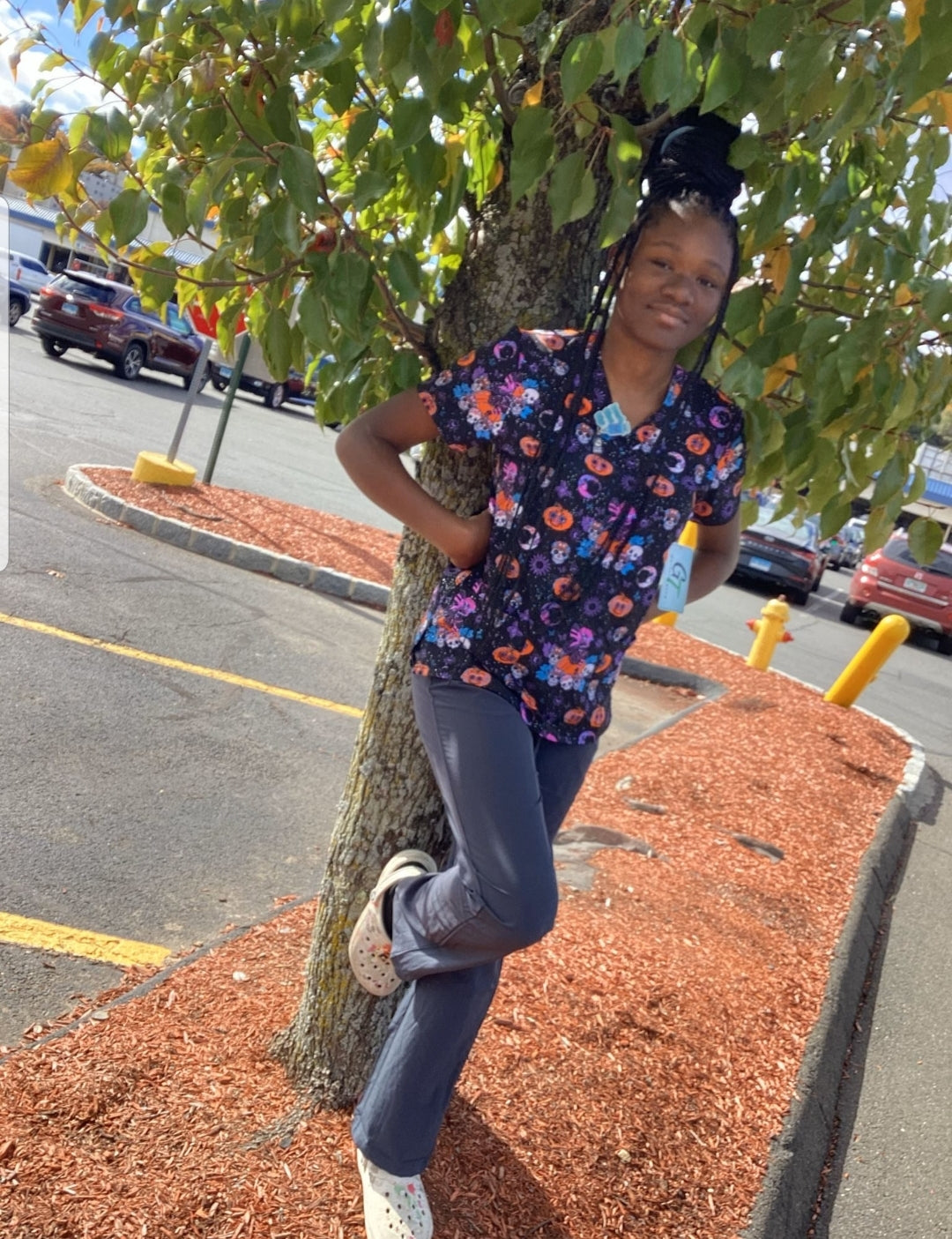 Print Top - Halloween Fairy Silver Glitter