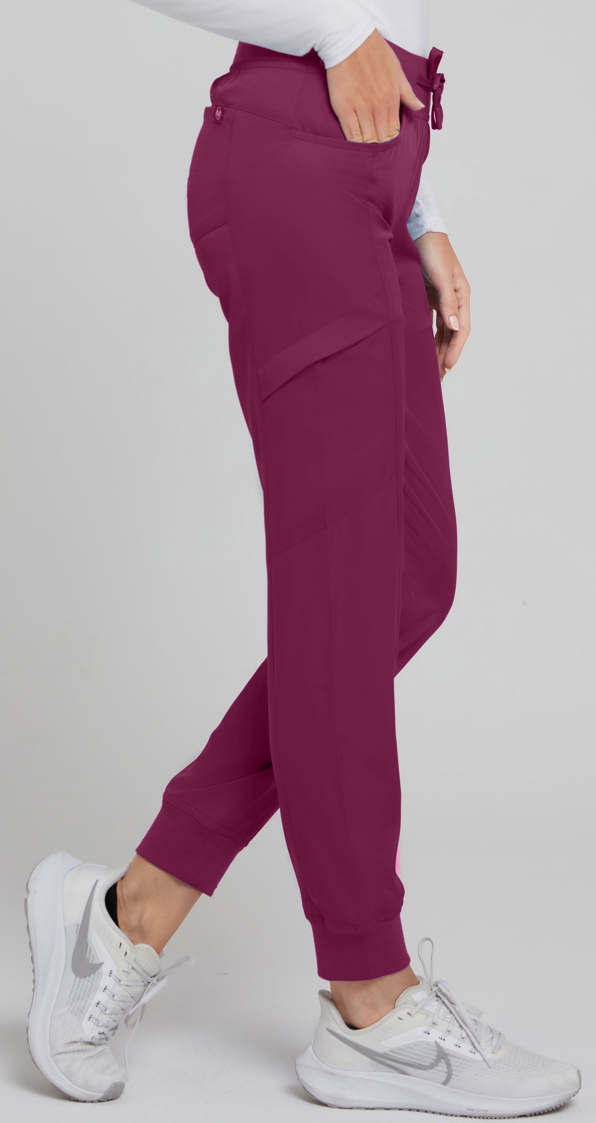 Medichic Wine Knit Waist Jogger Pant - April
