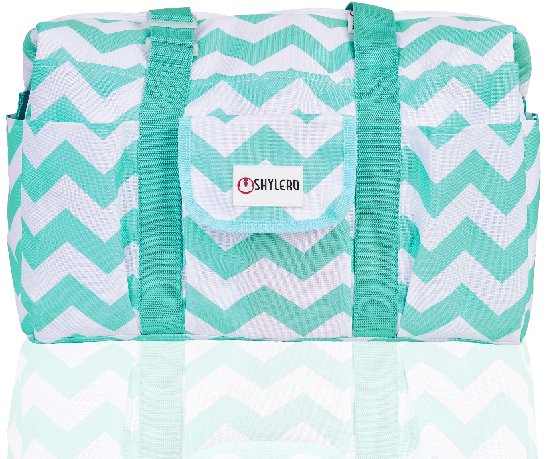 Multi-purpose Tote Bag Waterproof - Turquoise Green Chameleon