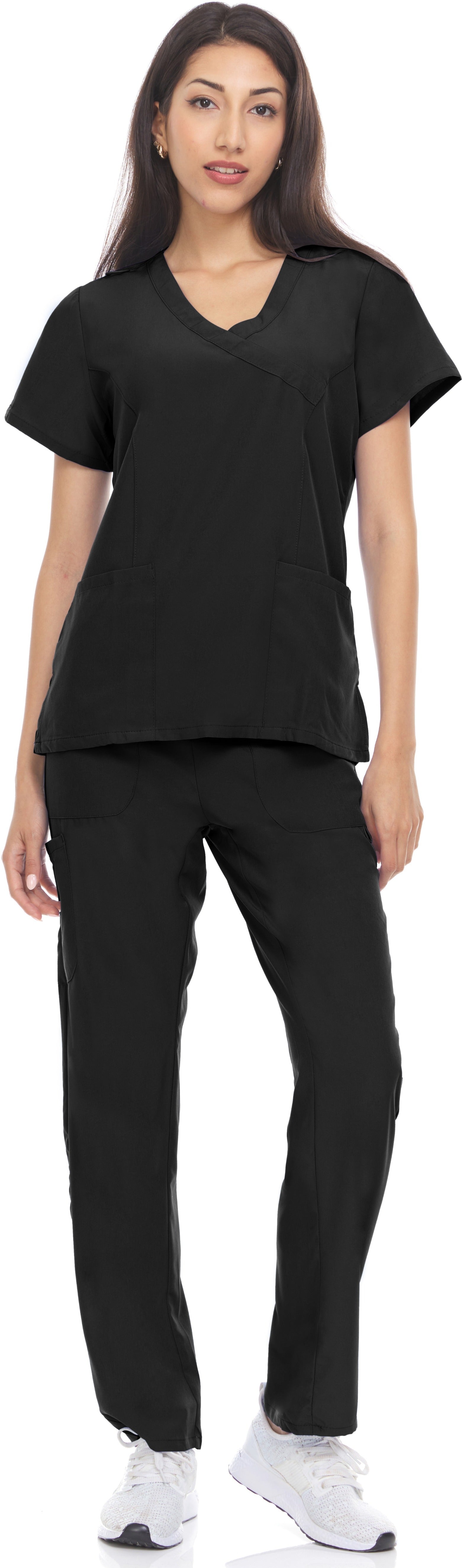 Hey Collection Mock Wrap Top - Black