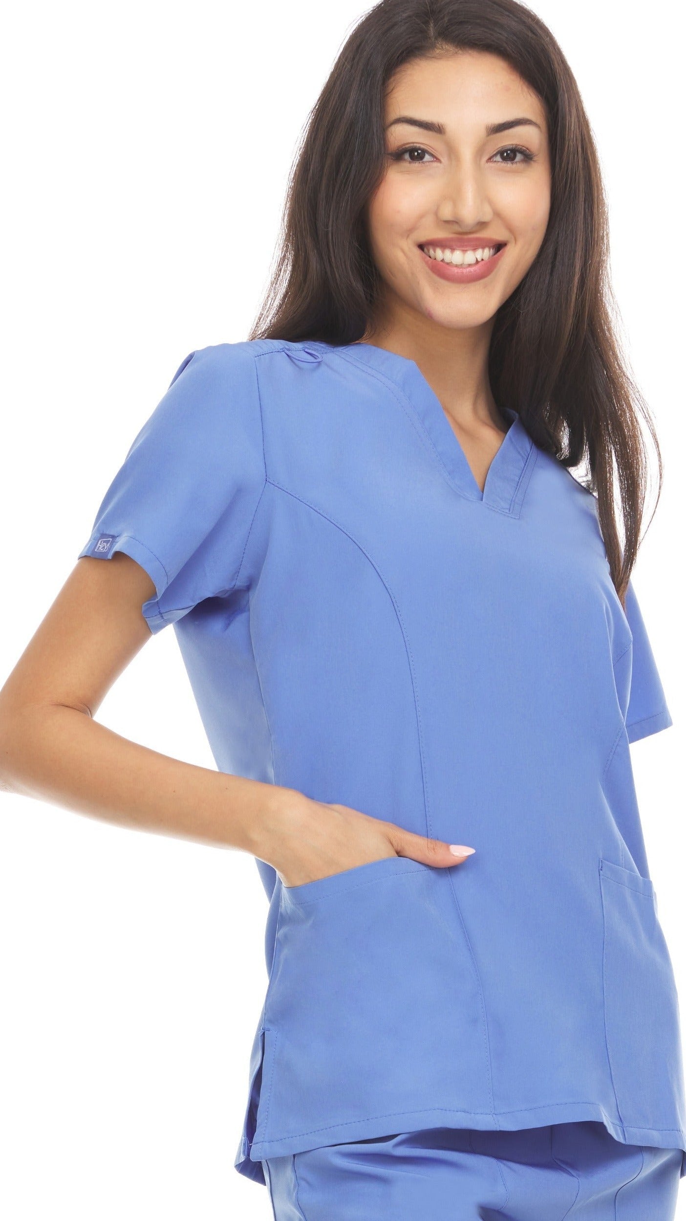 Hey 4-Way Stretch Top - Ciel Blue