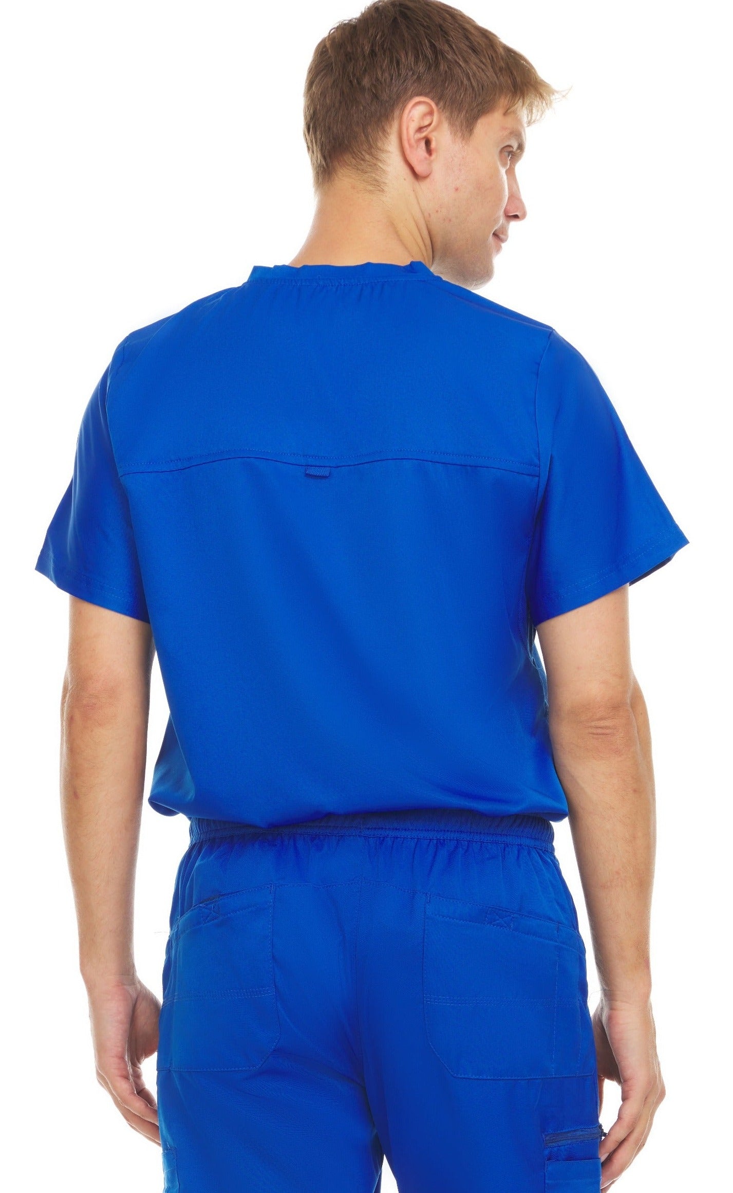 MediChic Men Royal Blue V-Neck Top - Kevin