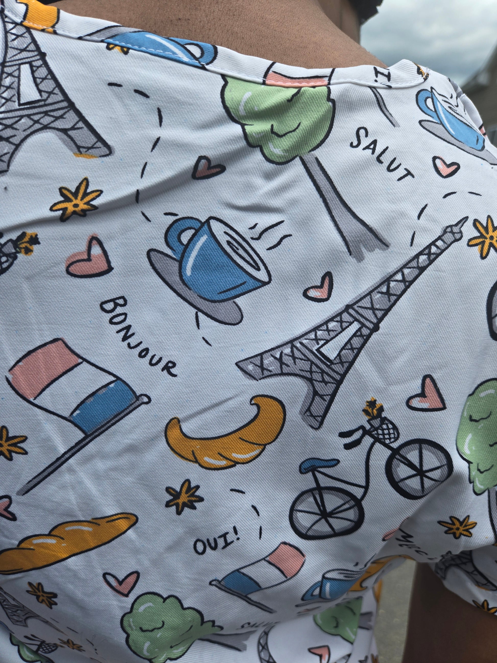 Paris Things Print Tops