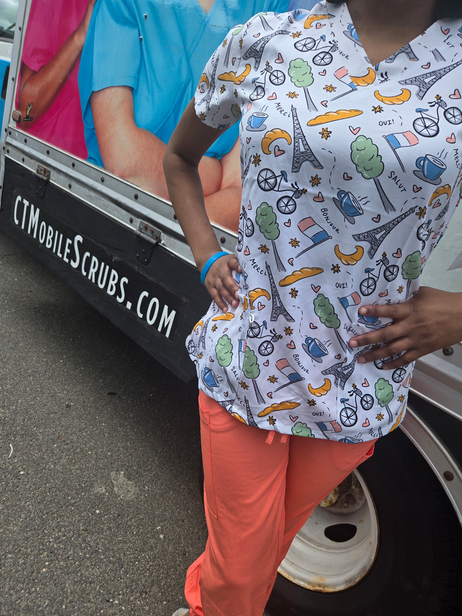 Paris Things Print Tops