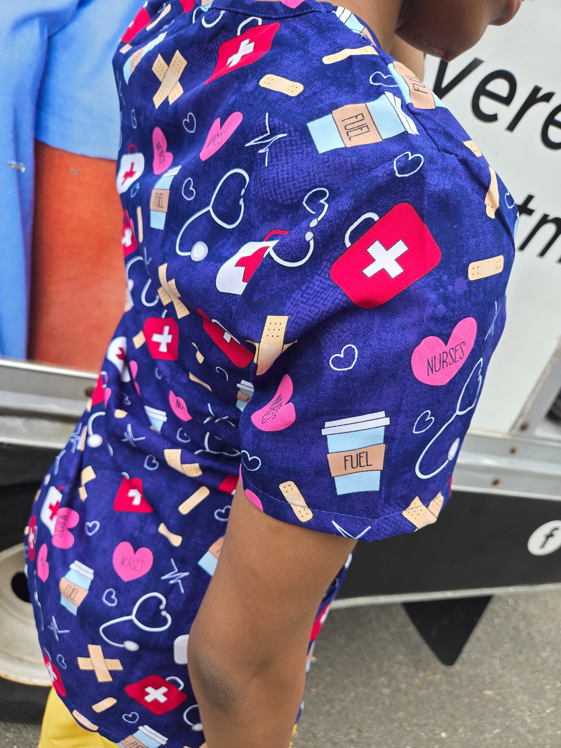 Nurse Fuel Print Top