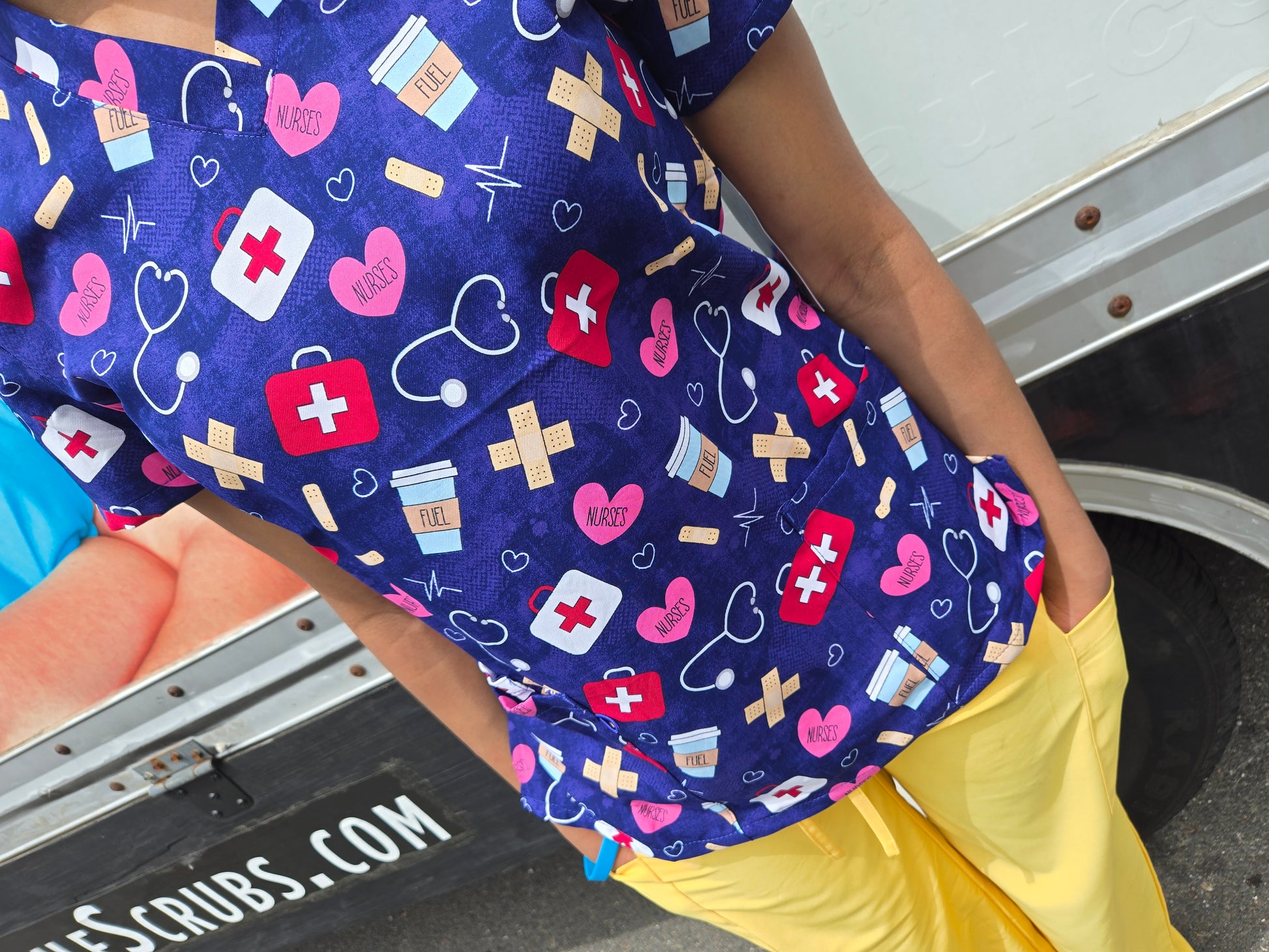 Nurse Fuel Print Top