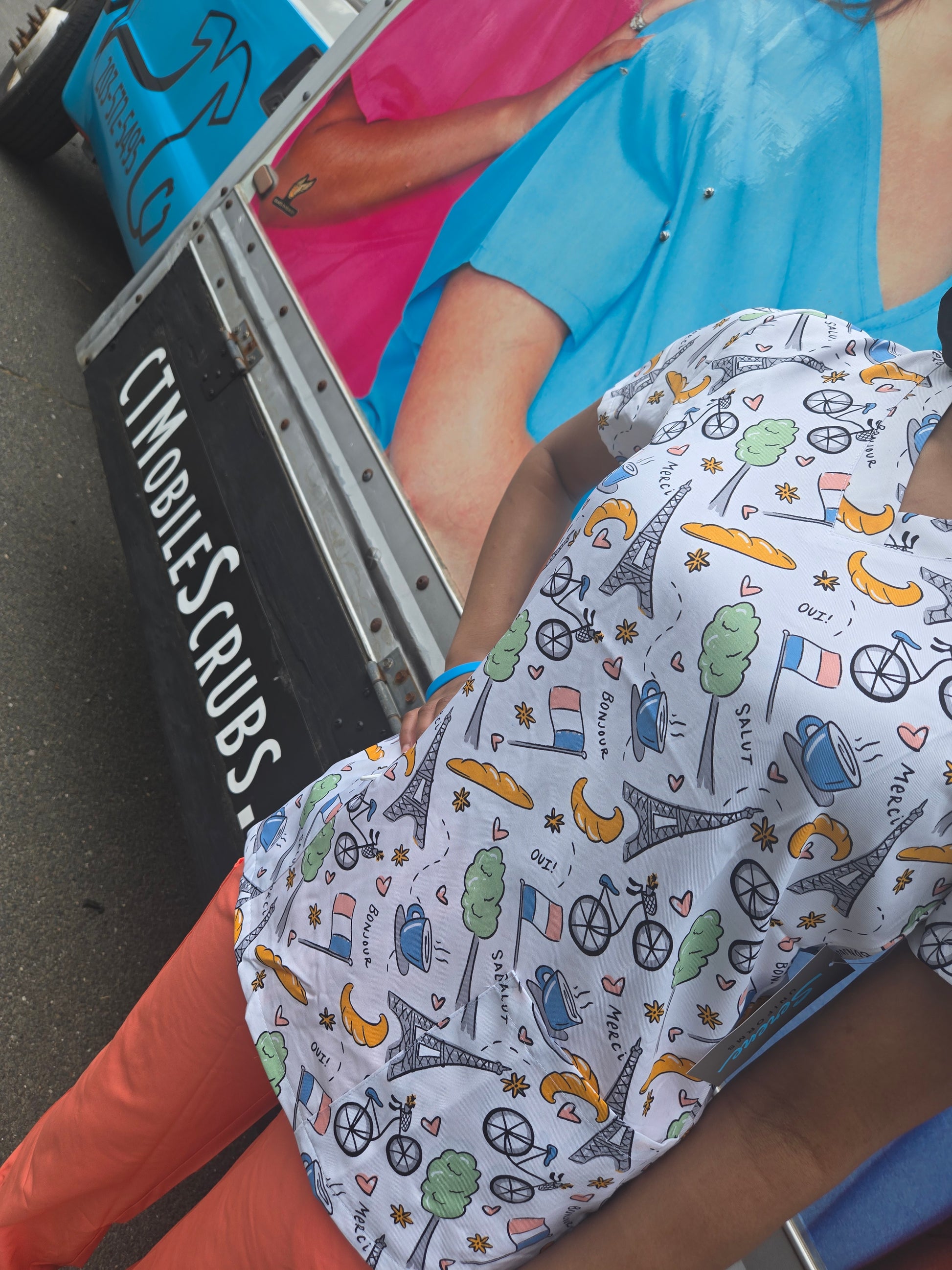 Paris Things Print Tops