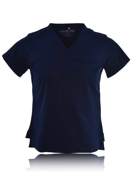 MediChic Men Navy Blue Scrub Top - Kevin