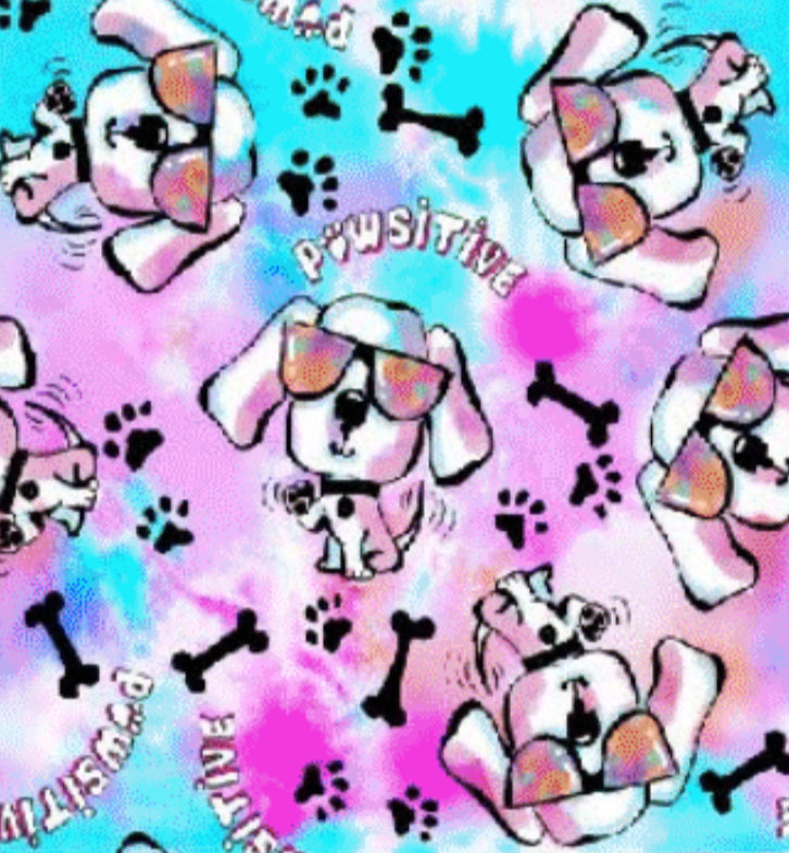 Print Top - Pawsative Pup Tie Dye