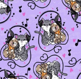 Print Top Purple Paws To My Beat
