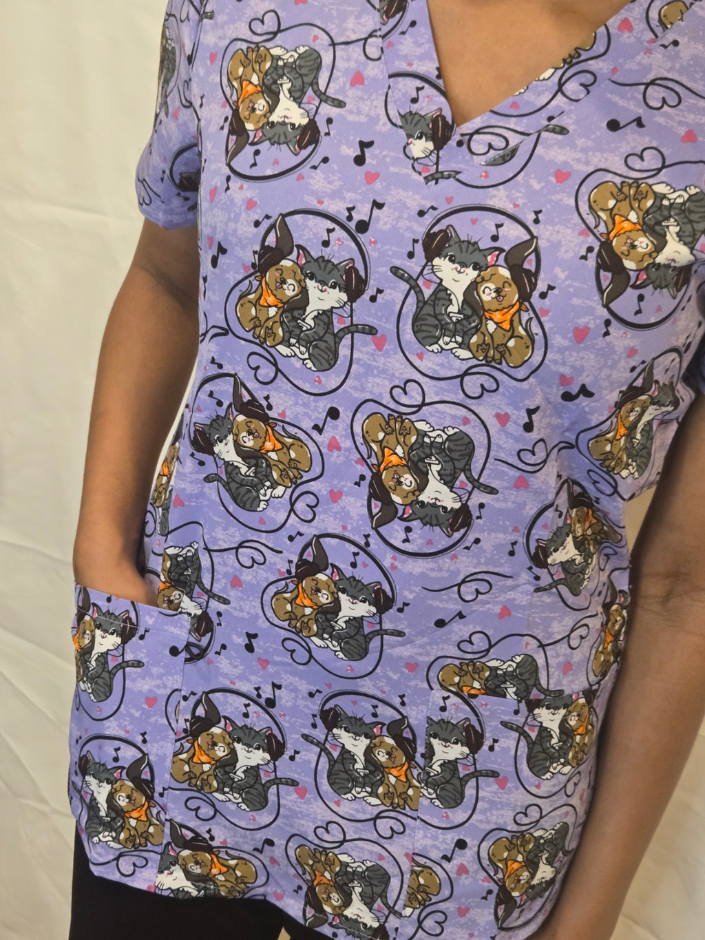 Print Top Purple Paws To My Beat
