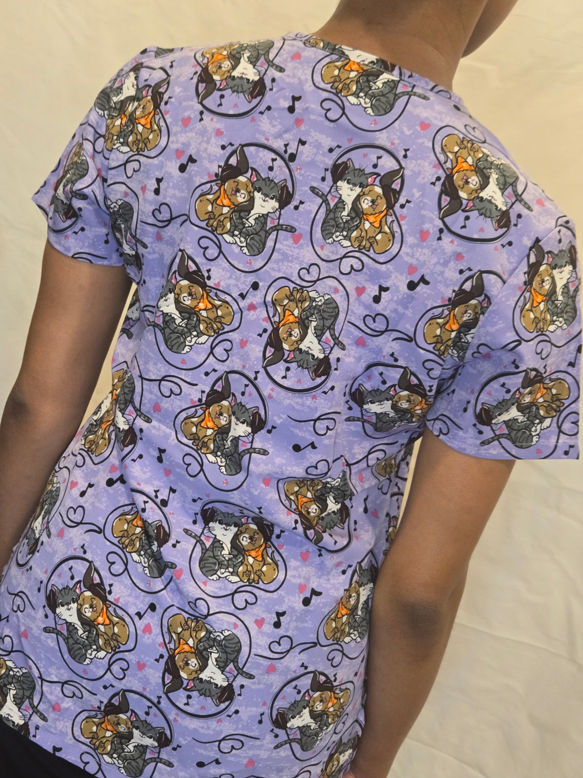 Print Top Purple Paws To My Beat
