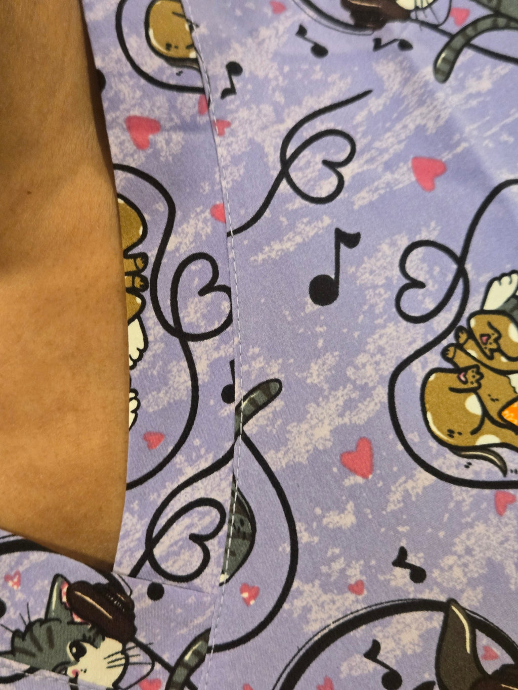Print Top Purple Paws To My Beat