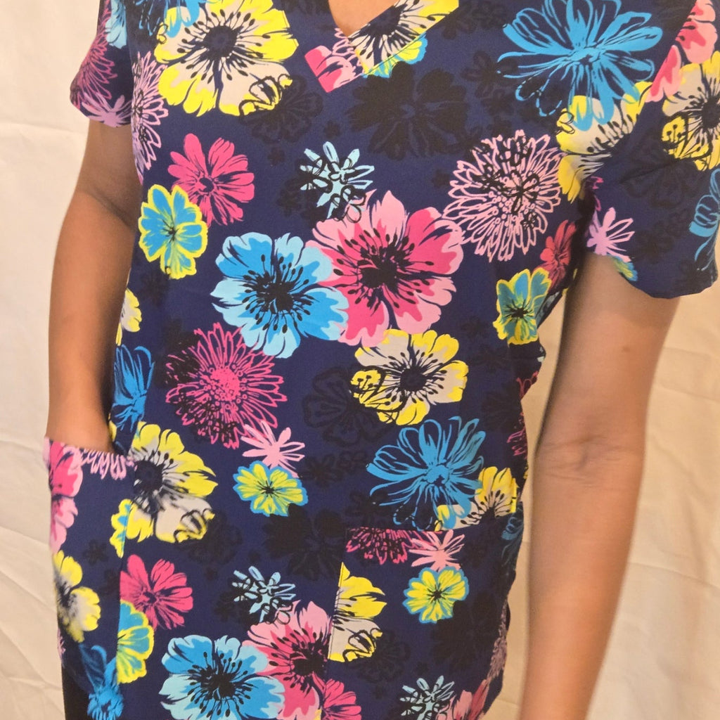 Print Top Vivid Floral
