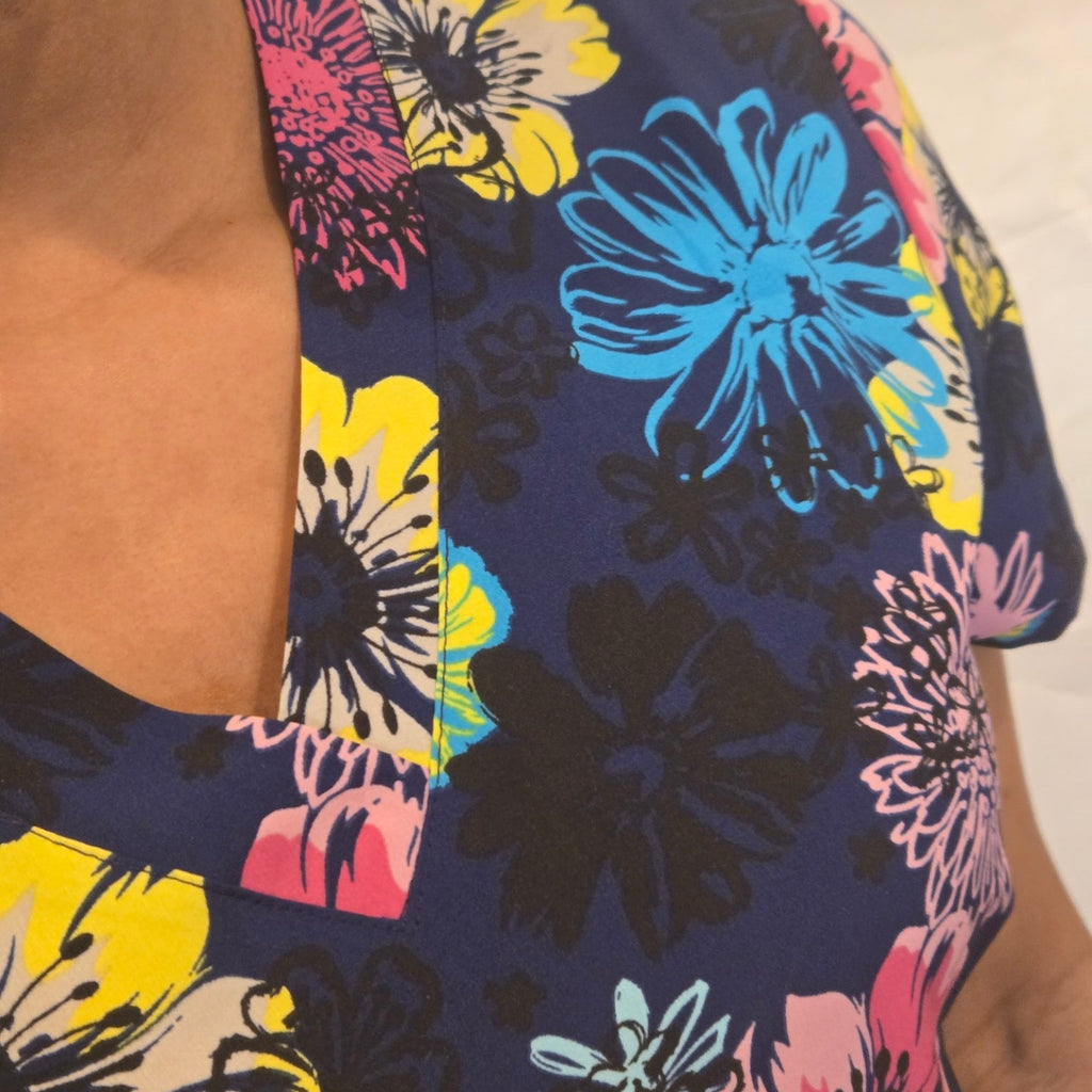 Print Top Vivid Floral
