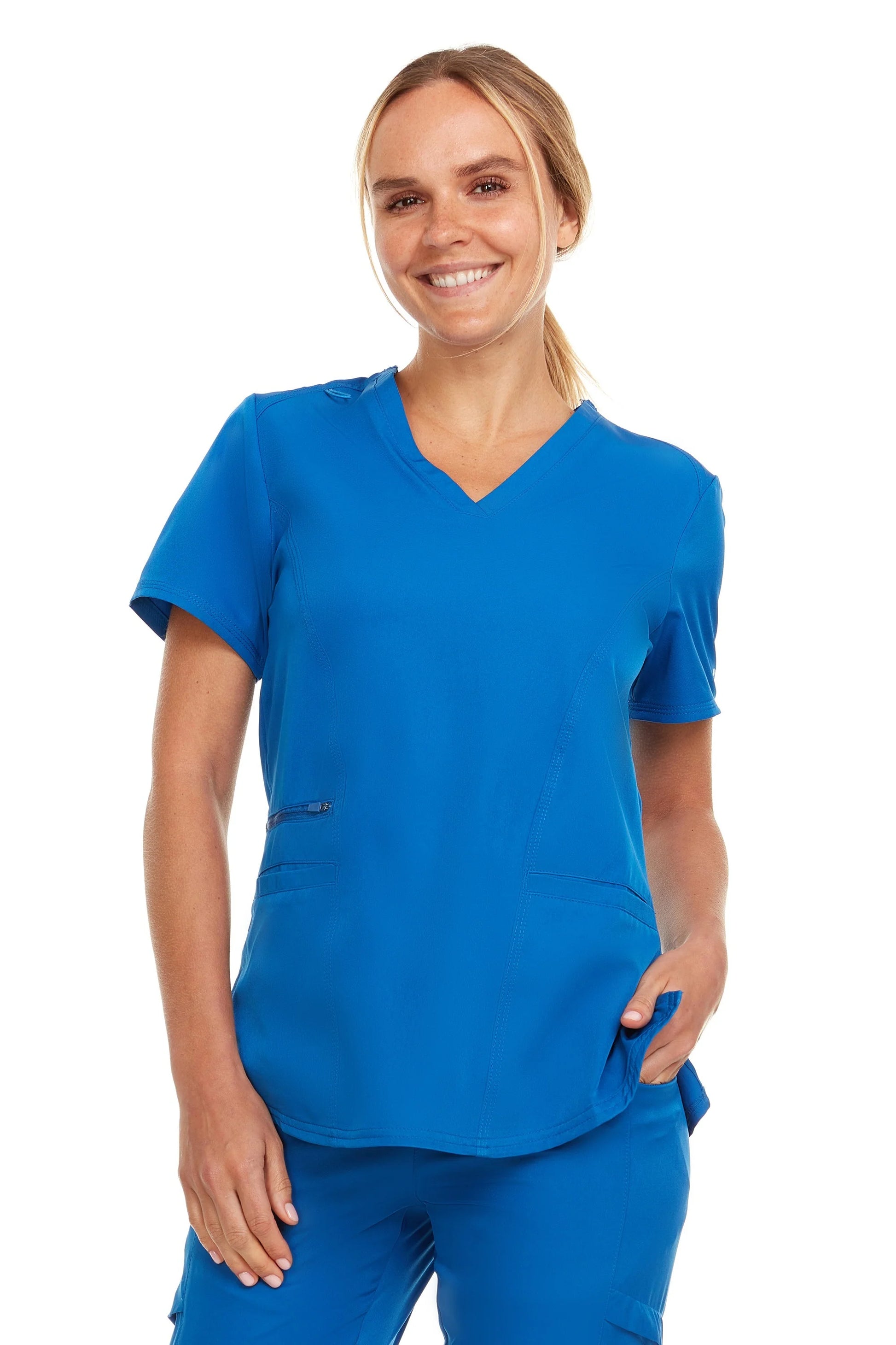 MediChic Royal Blue Women's Scrub Top