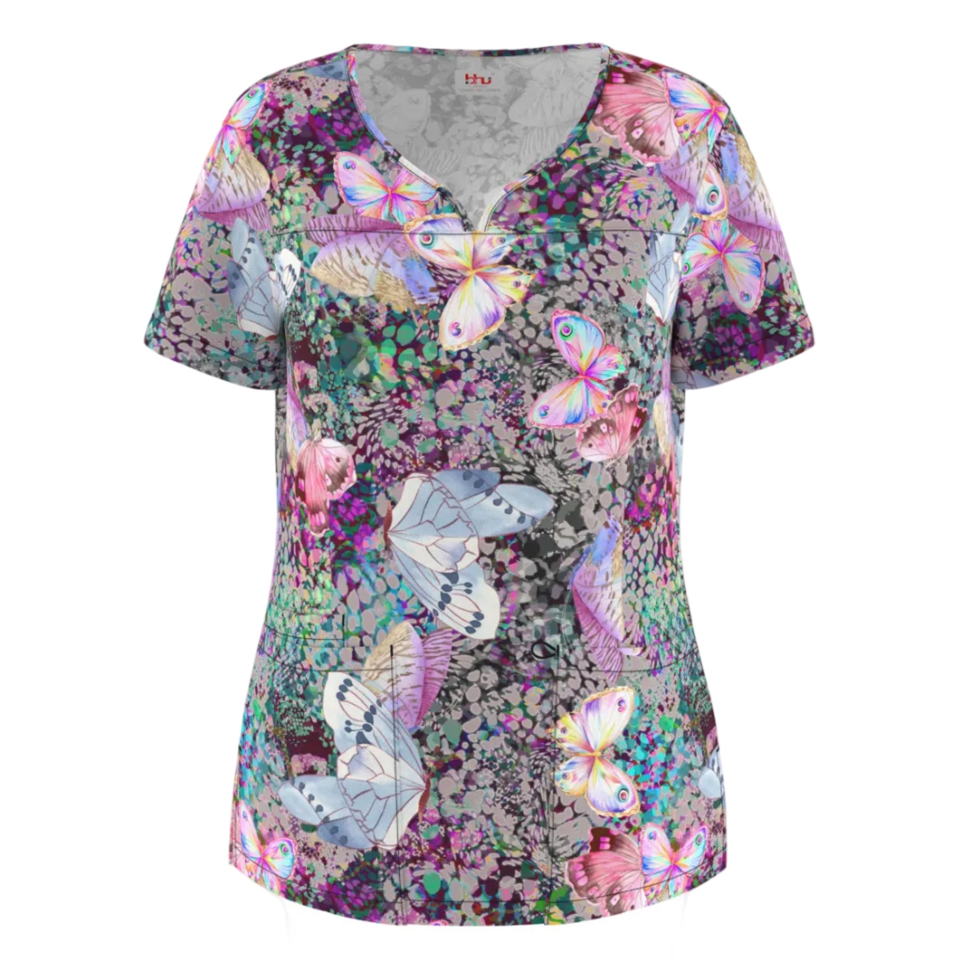 Print Top - Butterfly Stained Glass