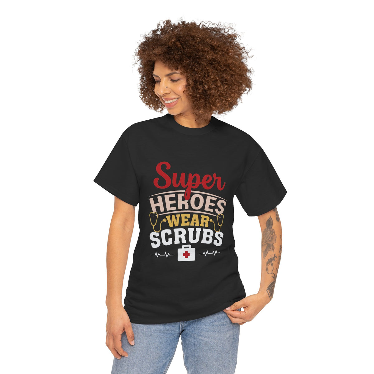 Super Heroes Wear Scrubs T-Shirt