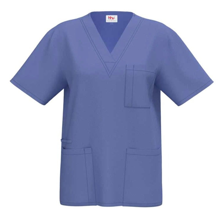 Beverly Hills Ceil Blue Jogger Stretch Scrub Top