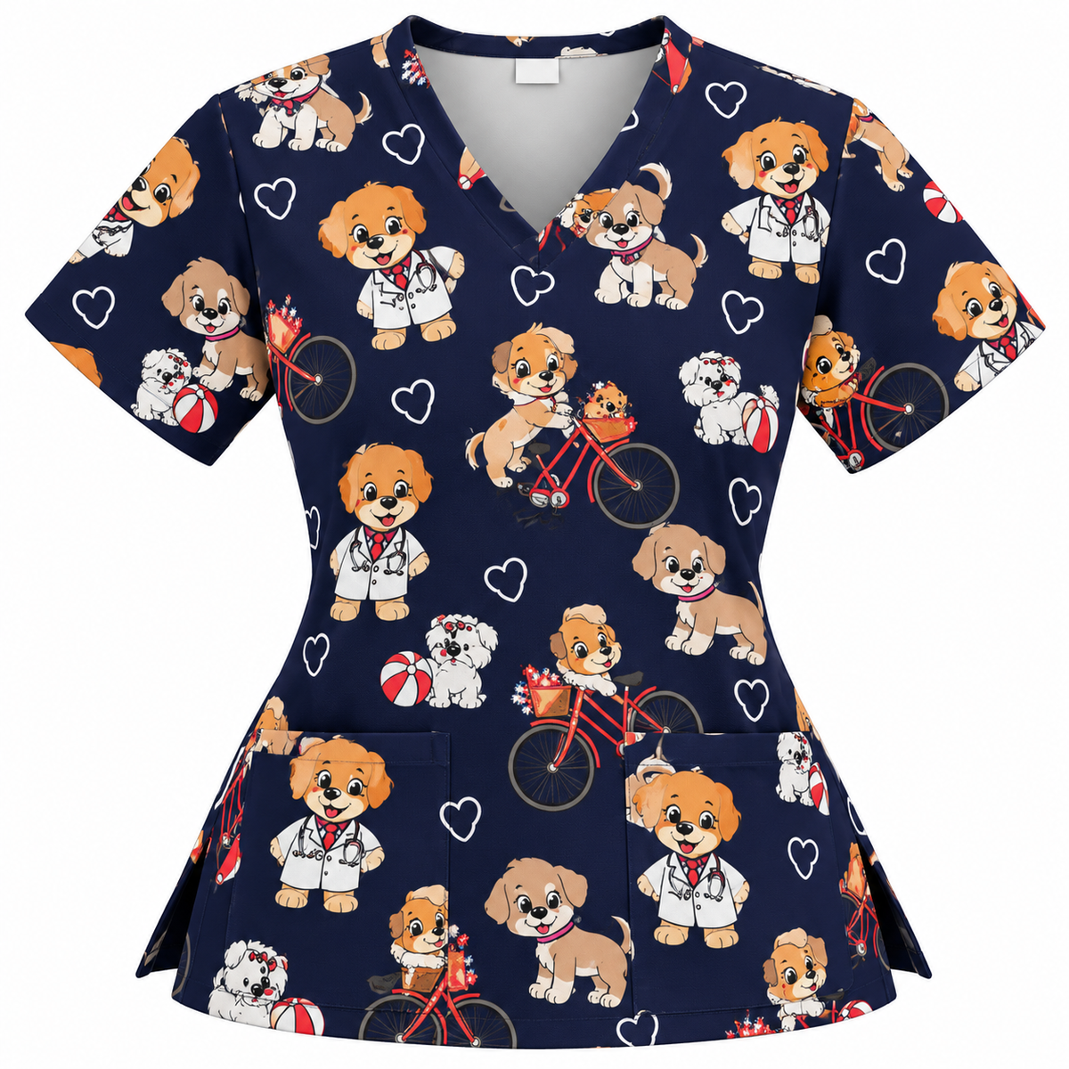 Print Top - Puppy Print Plus Size