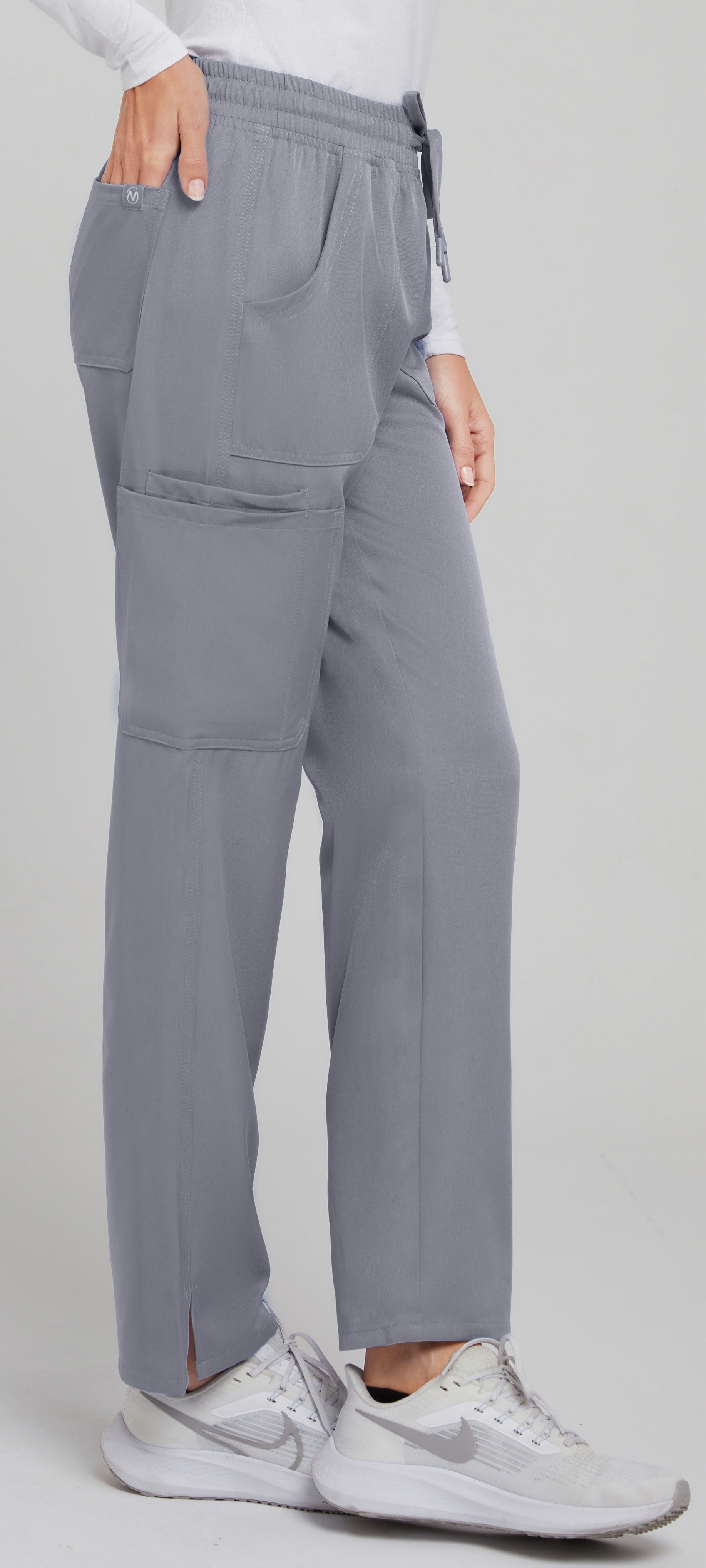 Medichic Grey Straight Leg Pant - Terri