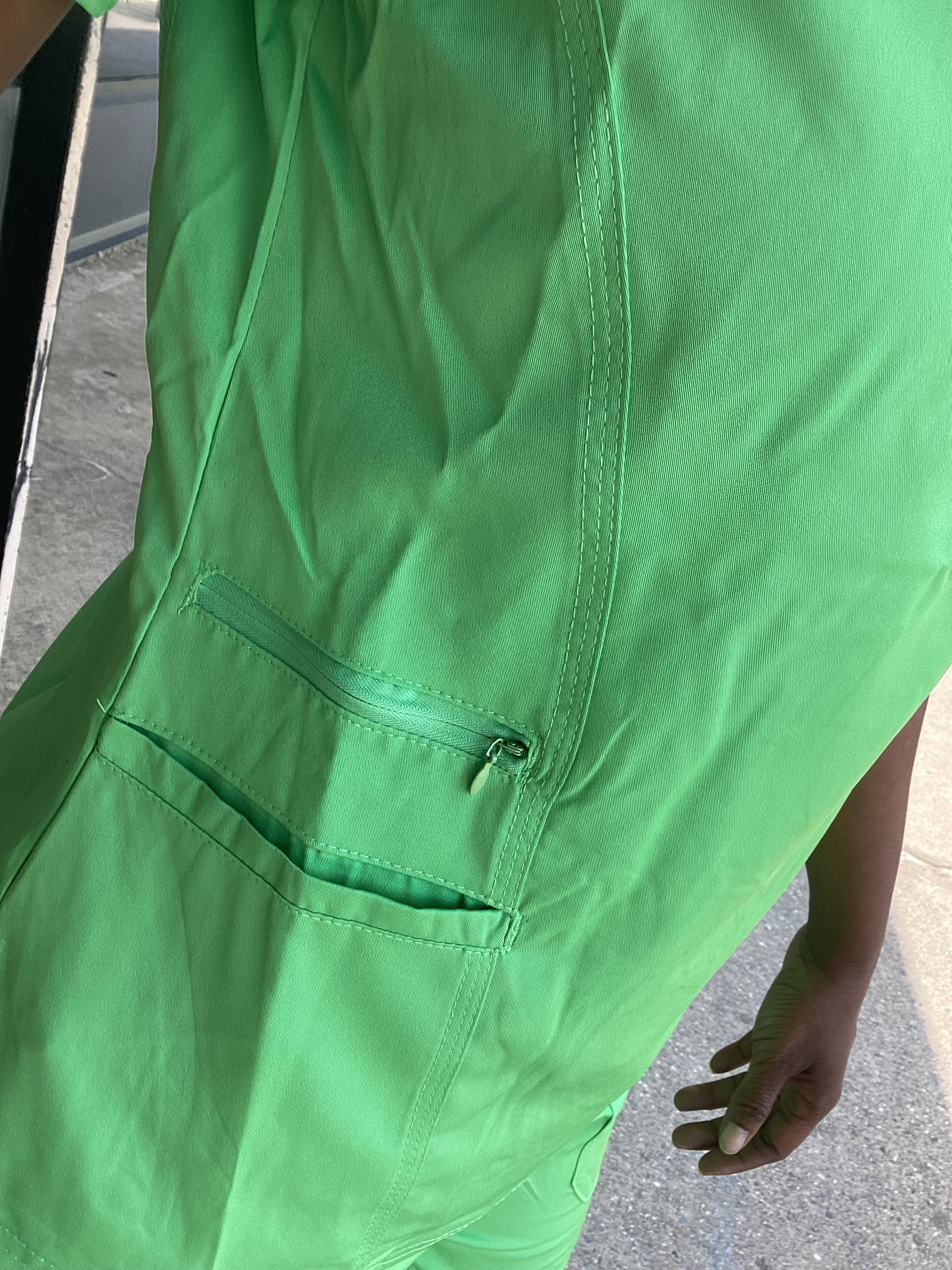 Medichic Green Apple V-Neck Zipper pants - Ruth