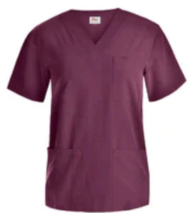 Beverly Hills Unisex Stretch Wine Scrub Top