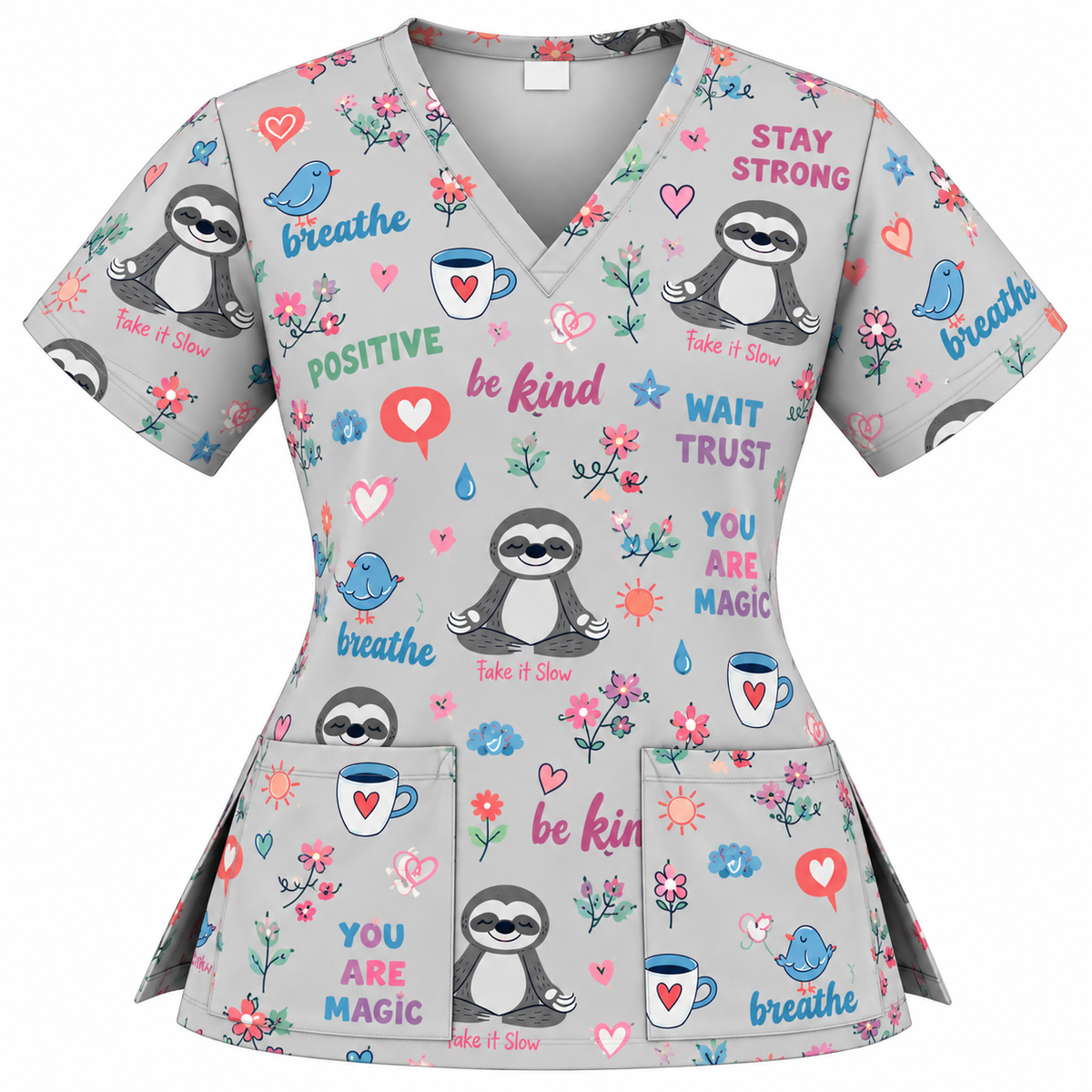 Print Top Sloth Affirmation Plus Size