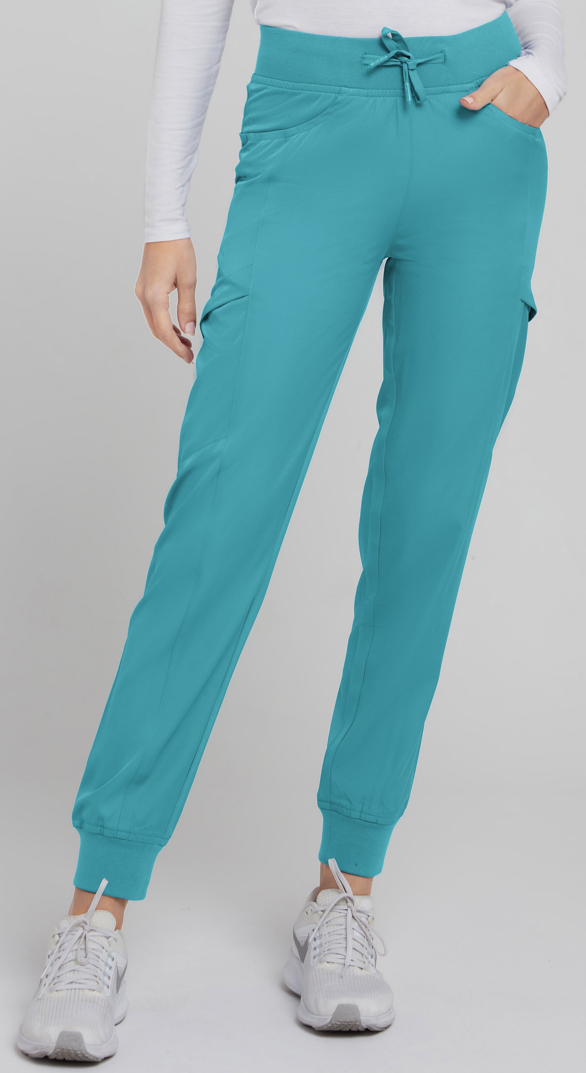Medichic Teal Knit Waist Jogger Pant - April