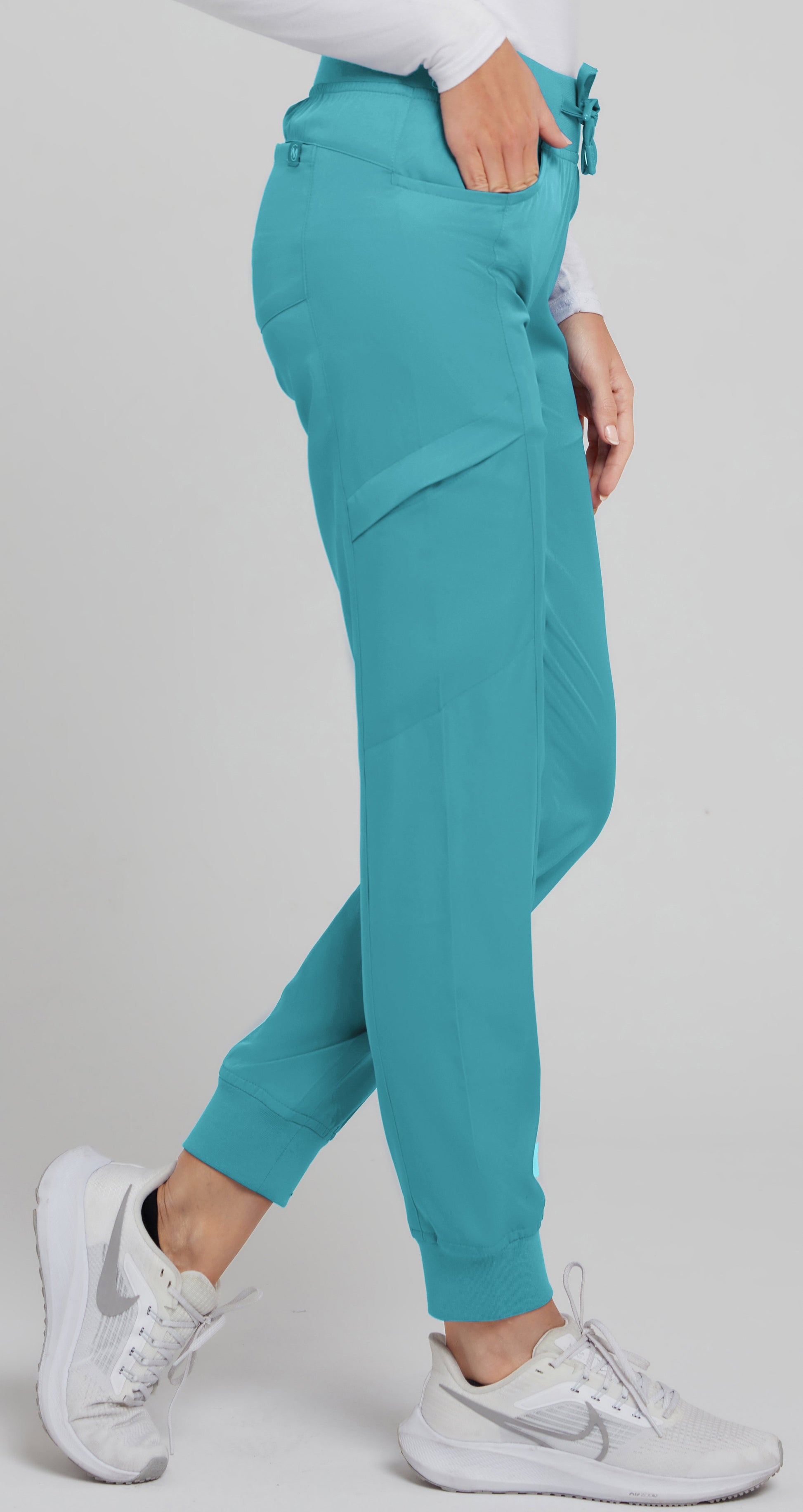 Medichic Teal Knit Waist Jogger Pant - April