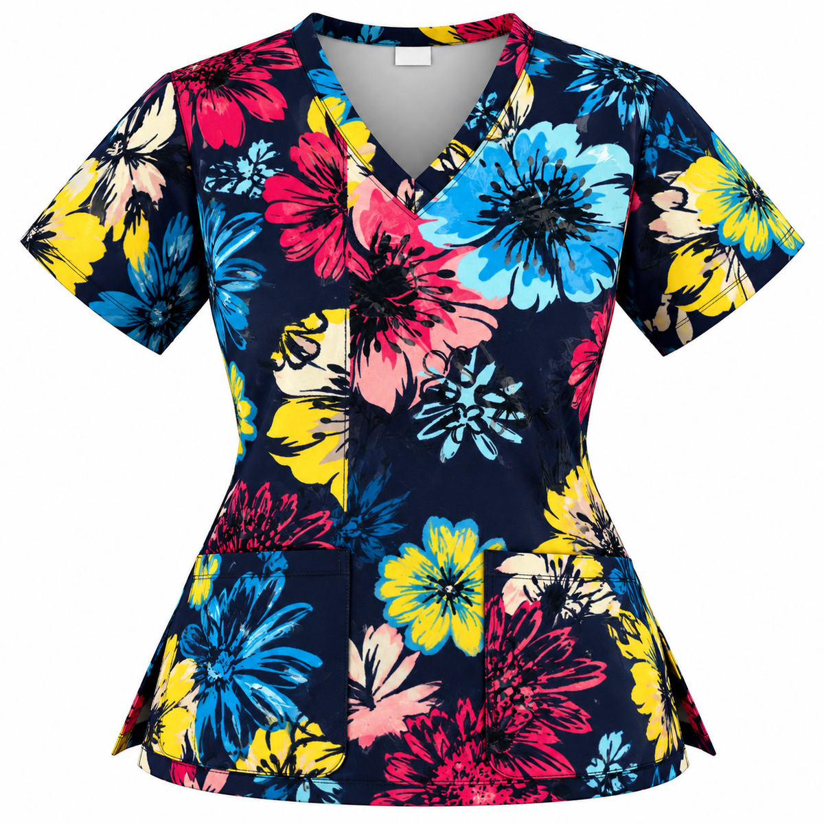 Print Top Vivid Floral