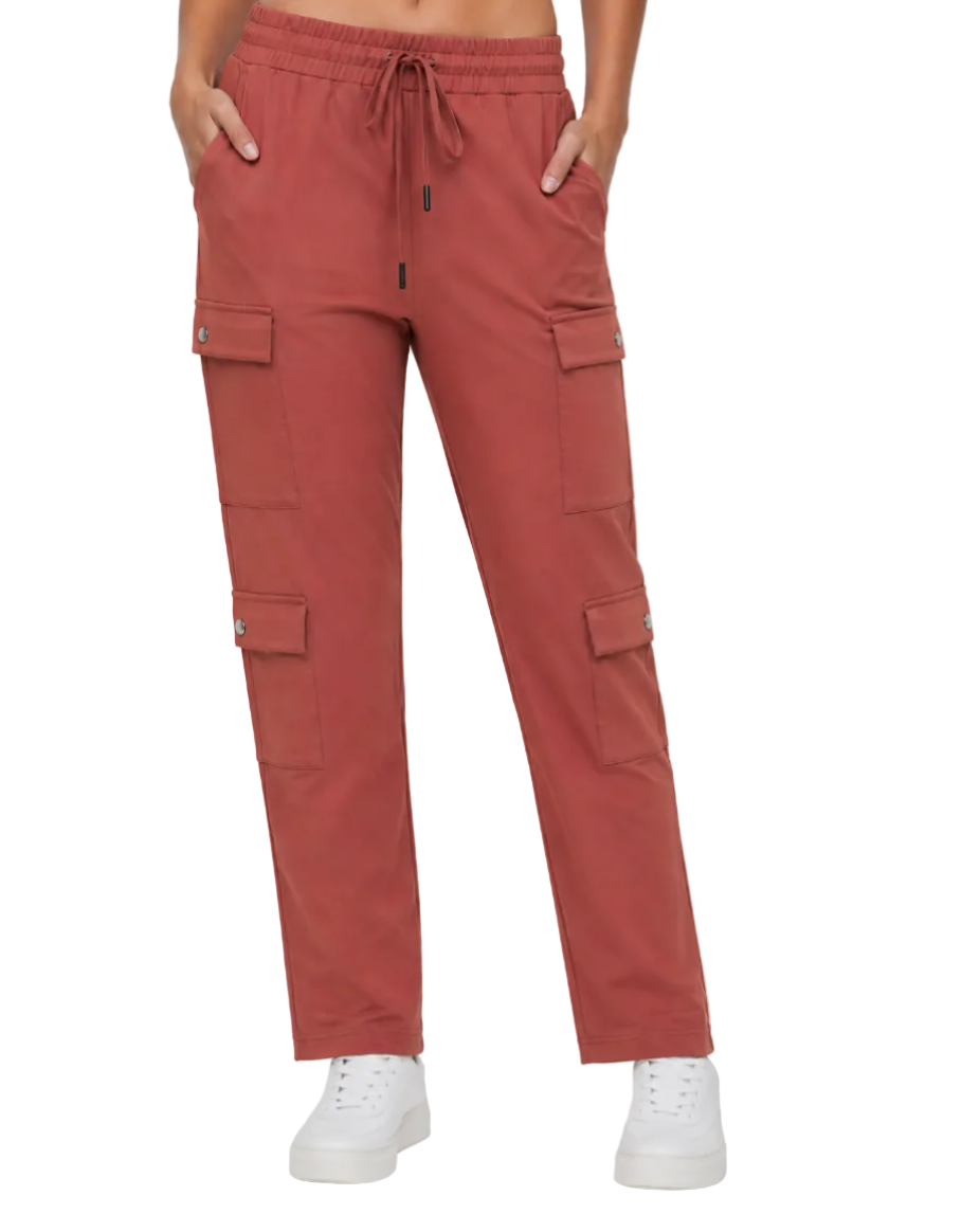 Dusty Cedar Cargo Flap Pocket Stretch Pant