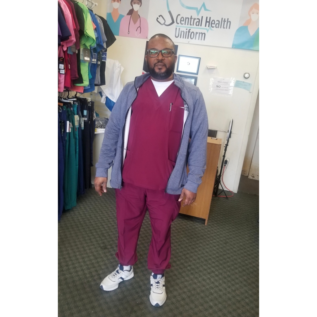 Beverly Hills Unisex Wine jogger Stretch Scrub Set