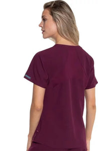 Women's Serena V-Neck Racerback Shirttail Solid Scrub Top