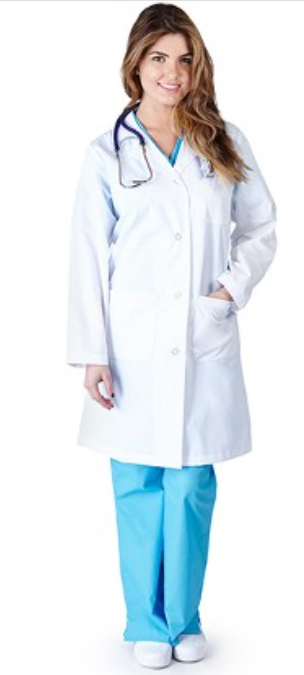 BH Belted Lab Coat With Inner Pockets